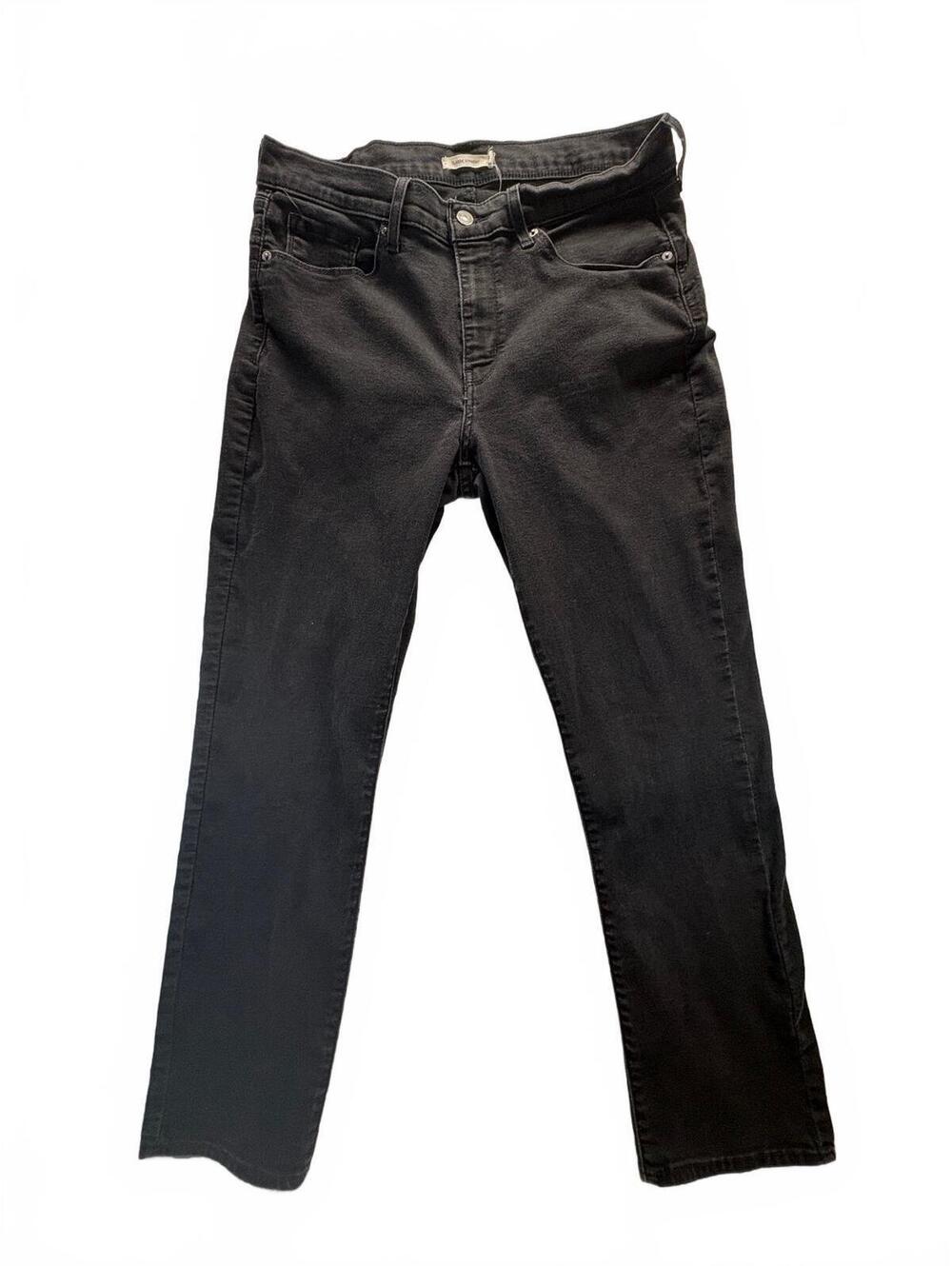Levi’s Women’s Classic Straight Black Jeans Size 14 Stretch Denim